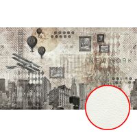 Фреска Ortograf Urban art 33567 Фактура флок FLK Флизелин (5*3) Бежевый/Серый, Город — фото 1, Фрески