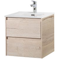 Тумба под раковину BelBagno Kraft 50 KRAFT-500-2C-SO-RGB подвесная Rovere Galifax Bianco — фото 2, Тумбы под раковину