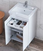 Тумба под раковину Vigo Grani 50 tn.GRI.FOS.50.2D Белая — фото 3, Тумбы под раковину