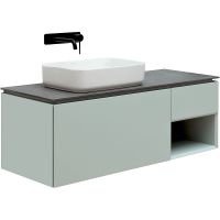 Тумба под раковину Allen Brau Infinity 120 L 1.21006.PWM подвесная Папирус матовый — фото 2, Тумбы под раковину