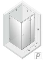 Душевой уголок New Trendy Avexa Black 100x110 R EXK-1593 профиль Черный стекло прозрачное — фото 13, Душевые уголки