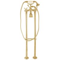 Смеситель для ванны Rav Slezak Morava retro MK150.5/2Z Золото — фото 1, Смесители напольные