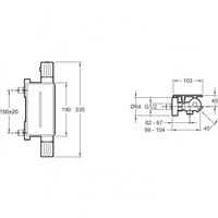 Товар: Смеситель для ванны Jacob Delafon Metro E21768-CP с термостатом Хром - фото 6 Смеситель для ванны Jacob Delafon Metro E21768-CP с термостатом Хром — фото 6, Смесители
