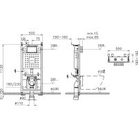 Инсталляция Vitra 700-1873 для унитаза с клавишей смыва Хром глянцевый — фото 8, Инсталляции для унитазов