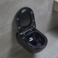 Унитаз beWash Bogen 88303206 подвесной Черный глянец с сиденьем Микролифт — фото 2, Унитазы