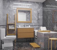 Керамогранит Kerranova Terrazzo Dark Grey K-333/MR 60х60 см — фото 2, Керамогранит