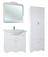 Товар: Шкаф пенал Bellezza Кантри 60 Белый - фото 4 Шкаф пенал Bellezza Кантри 60 Белый — фото 4, Мебель для ванной