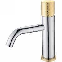 Смеситель для раковины Boheme Stick 121-CRG.2 Хром Золото — фото 1, Смесители