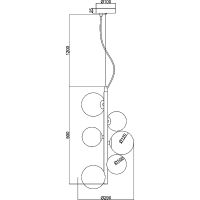 Подвесной светильник Maytoni Modern Dallas MOD545PL-06B Дымчатый Черный — фото 4, Подвесные светильники