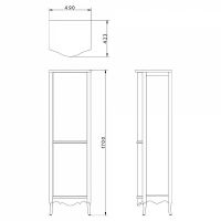 Шкаф пенал Migliore Bella 49 R 25937 Орех Флоренция — фото 3, Пеналы для ванной комнаты
