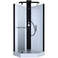 Душевая кабина Black&White Galaxy G8705 90x90 8705900 с гидромассажем — фото 1, Душевые кабины