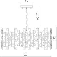 Люстра Divinare Medea 1684/01 LM-10 Прозрачная Золото — фото 4, Люстры