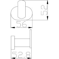 Крючок Rav Slezak Yukon YUA0100CMATZ Черный матовый Золото — фото 2, Крючки для полотенец