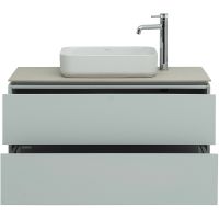 Тумба под раковину Allen Brau Infinity 100 1.21003.PWM подвесная Папирус матовый — фото 11, Тумбы под раковину