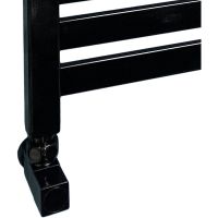 Водяной полотенцесушитель Ника Modern ЛМ 5 60x50 с вентилями Черный матовый 7 перекладин — фото 2, Водяные полотенцесушители