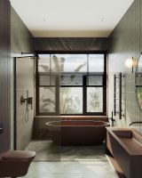 Душевая перегородка Maybah Glass MGD-696-6ш 790x1950 в широком профиле Черный стекло бронзовое — фото 3, Душевые перегородки