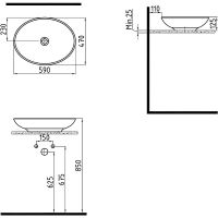Товар: Раковина-чаша Bien Harmony 59 HRLG05901FD0W5000 Белая - фото 4 Раковина-чаша Bien Harmony 59 HRLG05901FD0W5000 Белая — фото 4, Раковины
