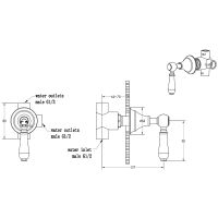 Товар: Переключатель потоков Boheme Brillante 624-B Хром - фото 2 Переключатель потоков Boheme Brillante 624-B Хром — фото 2, Комплектующие для душевого оборудования