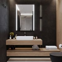 Зеркало Laparet Electra 70 electra.70/100 с подсветкой с сенсорным выключателем и подогревом — фото 5, Мебель для ванной