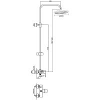 Товар: Душевая система Orange Flipo M23-912cr Хром - фото 7 Душевая система Orange Flipo M23-912cr Хром — фото 7, Душевые стойки