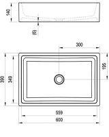 Раковина-чаша Ravak Formy 01 60 D XJL01260000 Белая — фото 9, Раковины накладные