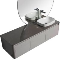 Товар: Тумба с раковиной Black&White Universe U915.1600R 160 R 9151601 подвесная Glossy light grey - фото 3 Тумба с раковиной Black&White Universe U915.1600R 160 R 9151601 подвесная Glossy light grey — фото 3, Мебель для ванной