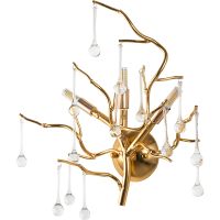 Настенный светильник Divinare Salice 3132/01 AP-3 Прозрачный Золото — фото 1, Бра