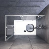 Душевой уголок AM.PM Gem 120x80 профиль Хром матовый стекло прозрачное арт-W90G-404-120280-MT — фото 4, Прямоугольные душевые уголки