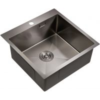 Кухонная мойка Milacio Denia 51 MC.77489 Вороненая сталь — фото 1, Кухонные мойки