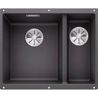 Кухонная мойка Blanco Subline 340/160-U L 523549 Темная скала — фото 1, Кухонные мойки