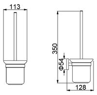 Ершик для унитаза Timo Saona 13061/17 Золото матовое — фото 2, Ершики для унитаза