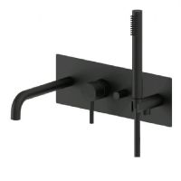 Смеситель для ванны Paffoni Light Черный матовый арт-LIG001NO — фото 1, Смеситель для ванны