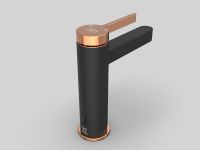 Смеситель для раковины GPD Gildo MLB165-S-R Черный матовый Розовое золото — фото 5, Смесители