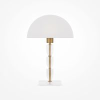 Настольная лампа Maytoni Table Floor Prima Z034TL-01BZ Белая Прозрачная Латунь — фото 7, Настольные лампы