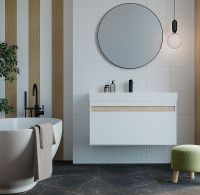 Керамическая плитка Creto Lili Waffle snow NRA_P0044 настенная 30х60 см — фото 2, Керамическая плитка