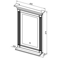 Зеркало Aquanet Селена 70 246509 с подсветкой с сенсорным выключателем Белое — фото 7, Мебель для ванной