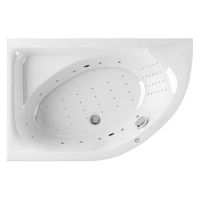 Акриловая ванна Excellent Aquarella 150x100 L WAEX.ARL15.NANO.CR с гидромассажем — фото 1, Ванны