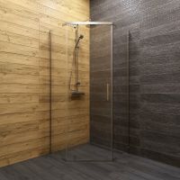 Душевой уголок Triton Дека-Хром 90х90 Щ0000053608 профиль Хром стекло прозрачное — фото 1, Душевые уголки трапеция