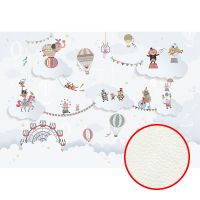 Фреска детская Ortograf Little Friends 34408 Фактура флок FLK Флизелин (4,4*3) Серый/Разноцветный, Животные/Мультимедия — фото 1, Фрески