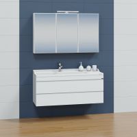 Тумба под раковину СанТа Марс 120 700255 подвесная Белая — фото 4, Тумбы под раковину