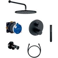 Товар: Душевая система Kludi Nova Fonte 208313915 с термостатом Черная матовая - фото 2 Душевая система Kludi Nova Fonte 208313915 с термостатом Черная матовая — фото 2, Душевое оборудование. Душевая программа