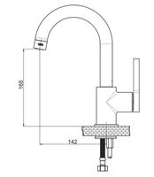 Товар: Смеситель для раковины GPD Gildo MTL165-S Черный - фото 11 Смеситель для раковины GPD Gildo MTL165-S Черный — фото 11, Смесители