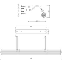 Подсветка для зеркал и картин Maytoni Picture Govanni PIC119-44-R Бронза — фото 6, Подсветки