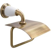 Держатель туалетной бумаги Art&Max Bianchi AM-E-3683-Br с крышкой Бронза — фото 1, Держатели туалетной бумаги