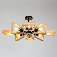 Люстра Artelamp Brussels Светлое дерево Черная арт-A8030PL-8BK — фото 2, Люстры