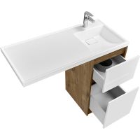 Тумба под раковину Aquaton Лондри 105 1A267001LHDR0 Дуб Рустикальный без фасада — фото 6, Тумбы под раковину