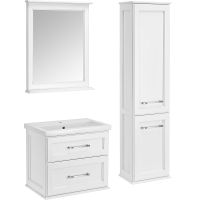 Зеркало ASB-Woodline Венеция 70 11940 Белое с патиной Серебро — фото 4, Мебель для ванной