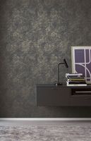 Обои Marburg Memoria 30357 Винил на флизелине (1,06*10,05) Черный/Бронзовый, Геометрия/Штукатурка — фото 3, Обои для стен