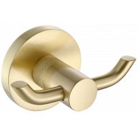 Двойной крючок CeramaLux Antica 61201-1 Золото — фото 1, Крючки для полотенец