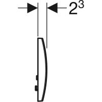 Клавиша смыва Geberit Delta20 115.127.46.1 Хром матовый — фото 6, Кнопки смыва